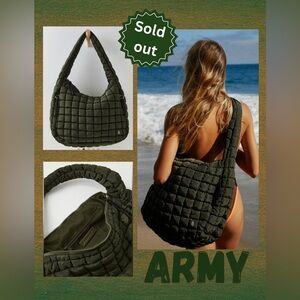 NWOT FP Movement x Free People Quilted Carryall in Army
